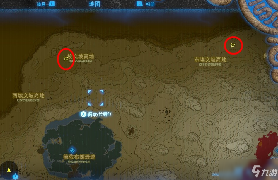 地图正上方):3只巴奇平原(海拉鲁森林左方,地图正中偏上):1只海拉鲁