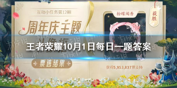 昨日的第二条推文中，周年庆主题头像框的哪一方案胜出 <a id='link_pop' class='keyword-tag' href='https://www.9game.cn/wzry/'>王者荣耀</a>10月1日每日一题答案