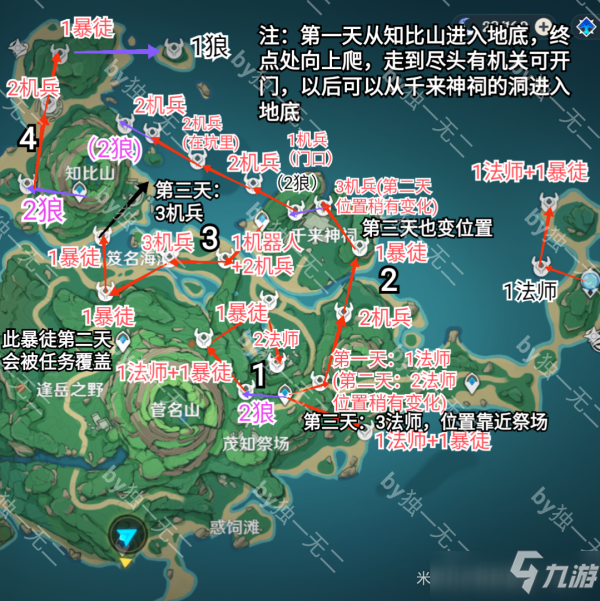 原神鶴觀島鋤地路線圖文教程