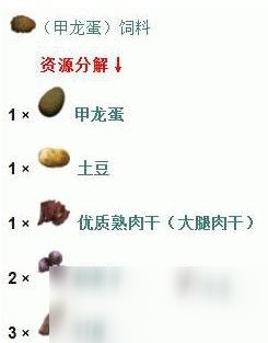 方舟生存進化甲龍蛋飼料怎么做