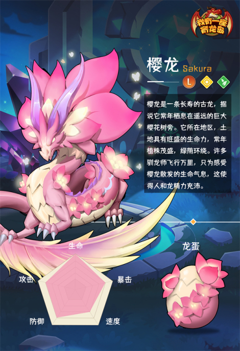 《我有一座育龙岛》萌龙信息卡-樱龙