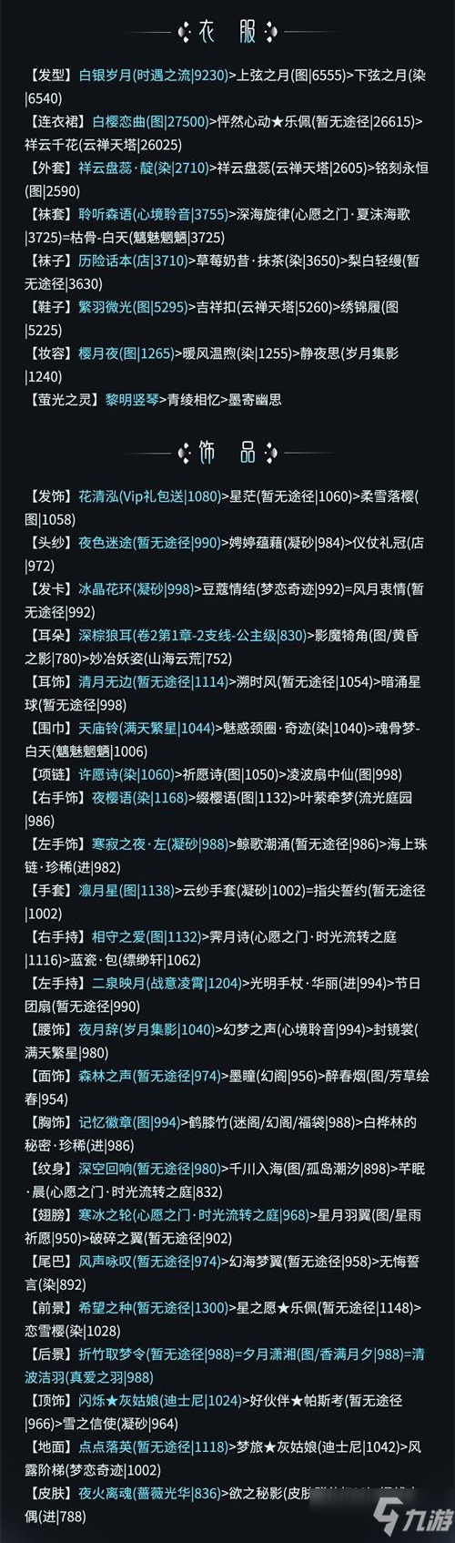 《奇迹暖暖》月狐偃息完美搭配方案汇总