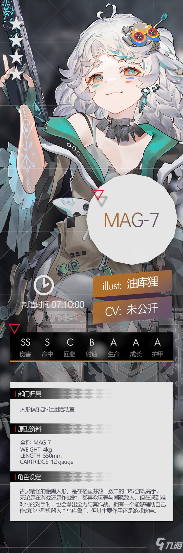 少女前線四星霰彈人形MAG7怎么樣 少女前線四星霰彈人形MAG7屬性介紹