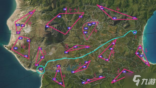 《極限競速地平線5》傳送廣告牌位置標注