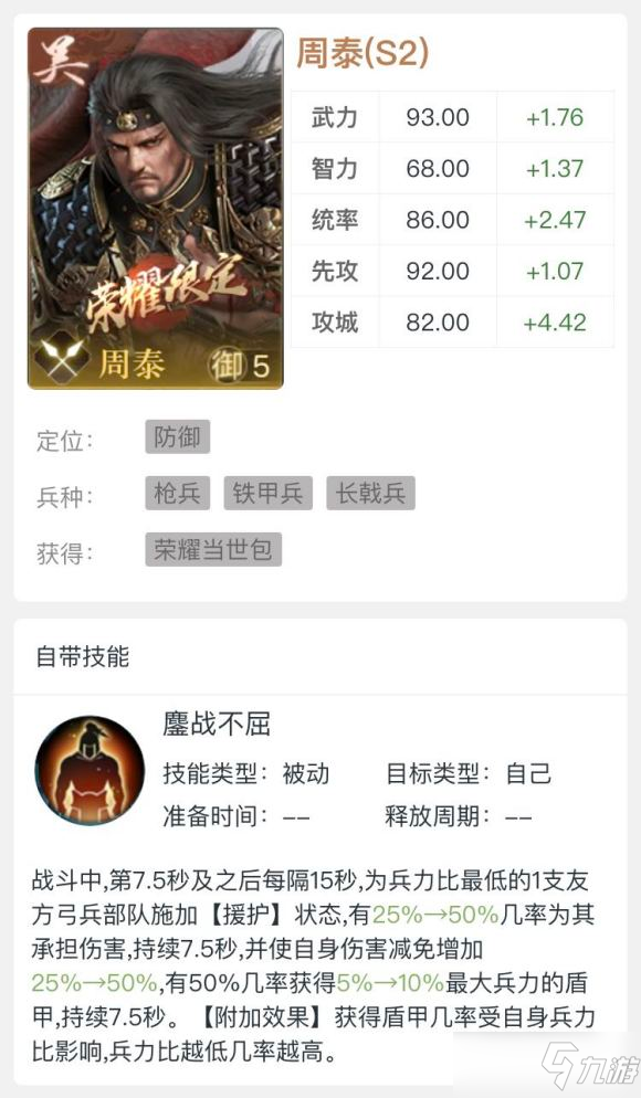 《荣耀新三国》S2荣耀卡包武将强度测评