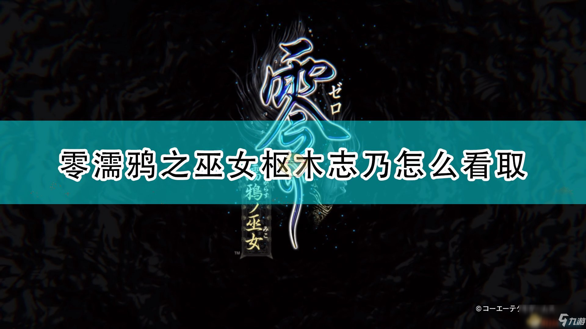 《零：濡鴉之巫女》樞木志乃看取方法推薦