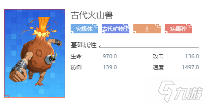 《数码宝贝：新世纪》古代火山兽技能介绍