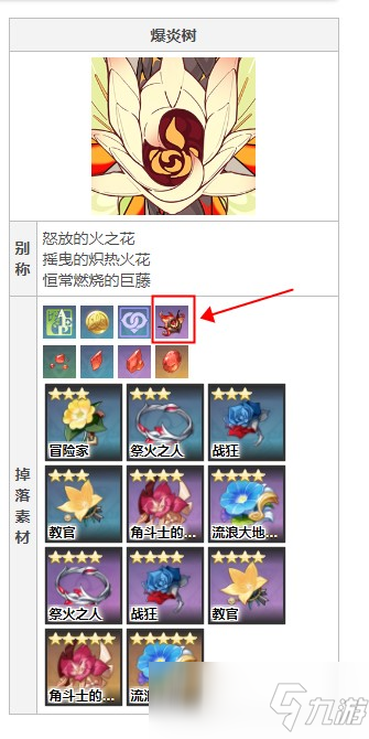 爆炎树和无相之火的碎屑一样吗