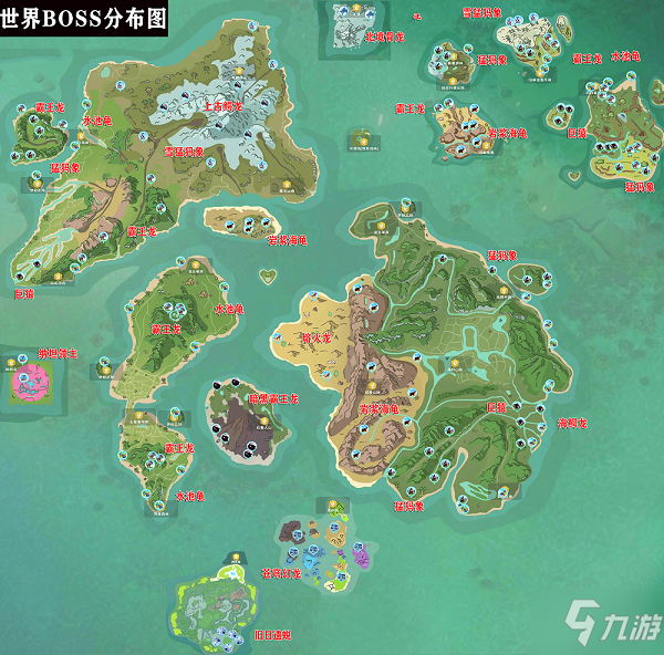 创造与魔法世界boss分布图位置大全最新2022 想知道各boss分布位置戳这里