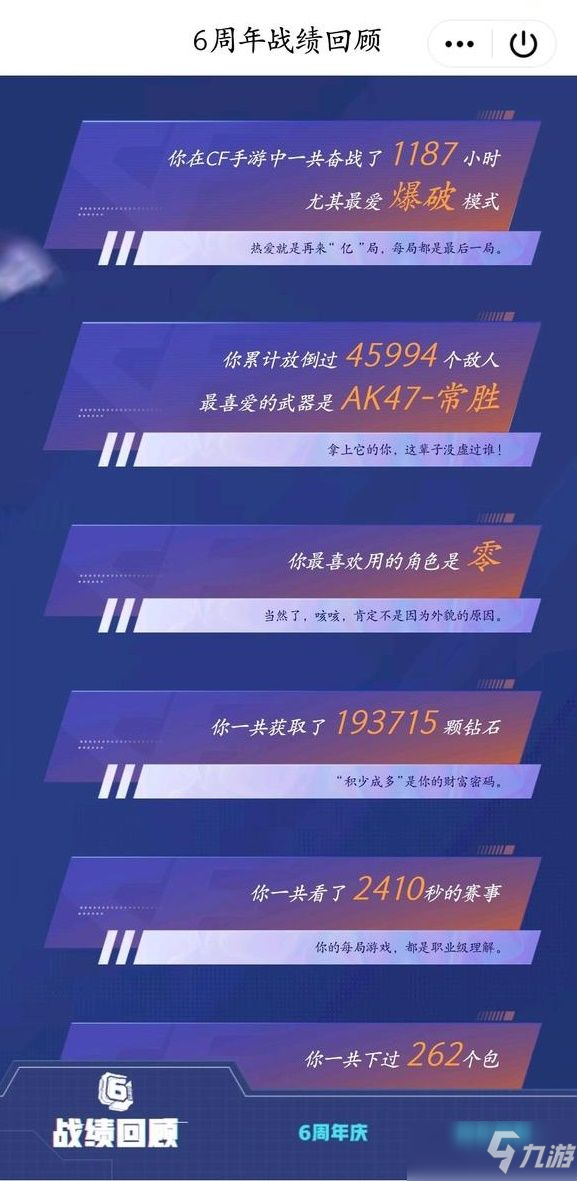cf手游六周年战绩回顾在哪看？穿越火线6周年战绩回顾查看入口