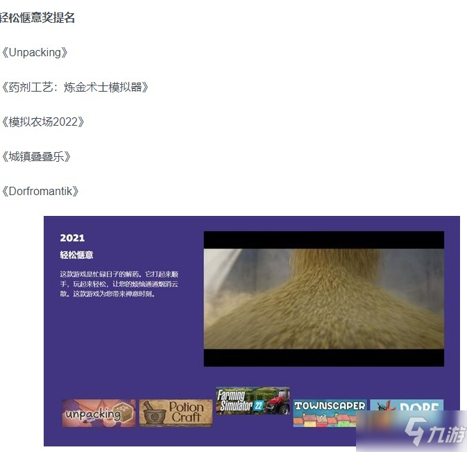 Steam大奖投票正式开启 《生化危机8》等五款游戏竞争年度最佳