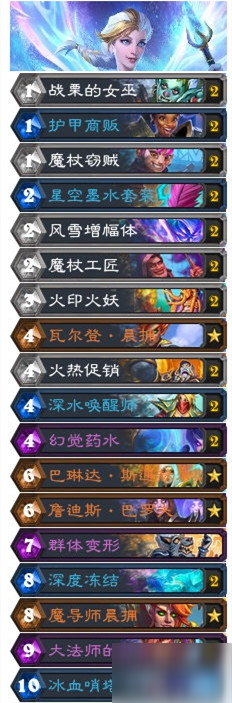 炉石传说奥特兰克的决裂最新卡组一览