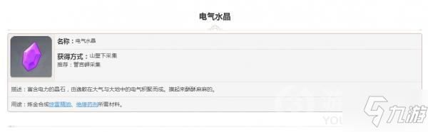 原神采集素材电气水晶怎么样 采集素材电气水晶图鉴汇总