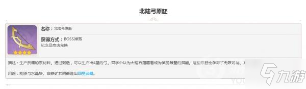 原神采集素材北陆弓原胚怎么样 采集素材北陆弓原胚图鉴汇总