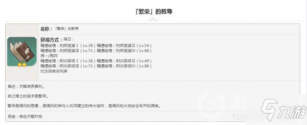 原神掉落素材繁荣的教导怎么样 掉落素材繁荣的教导图鉴汇总