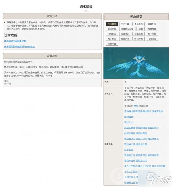 原神怪物纯水精灵怎么样 怪物纯水精灵图鉴汇总