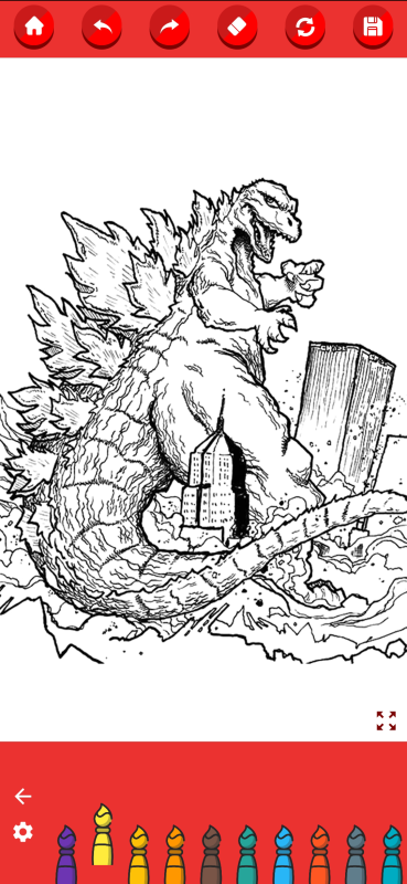 coloringgodzillakingofthemonsters截图