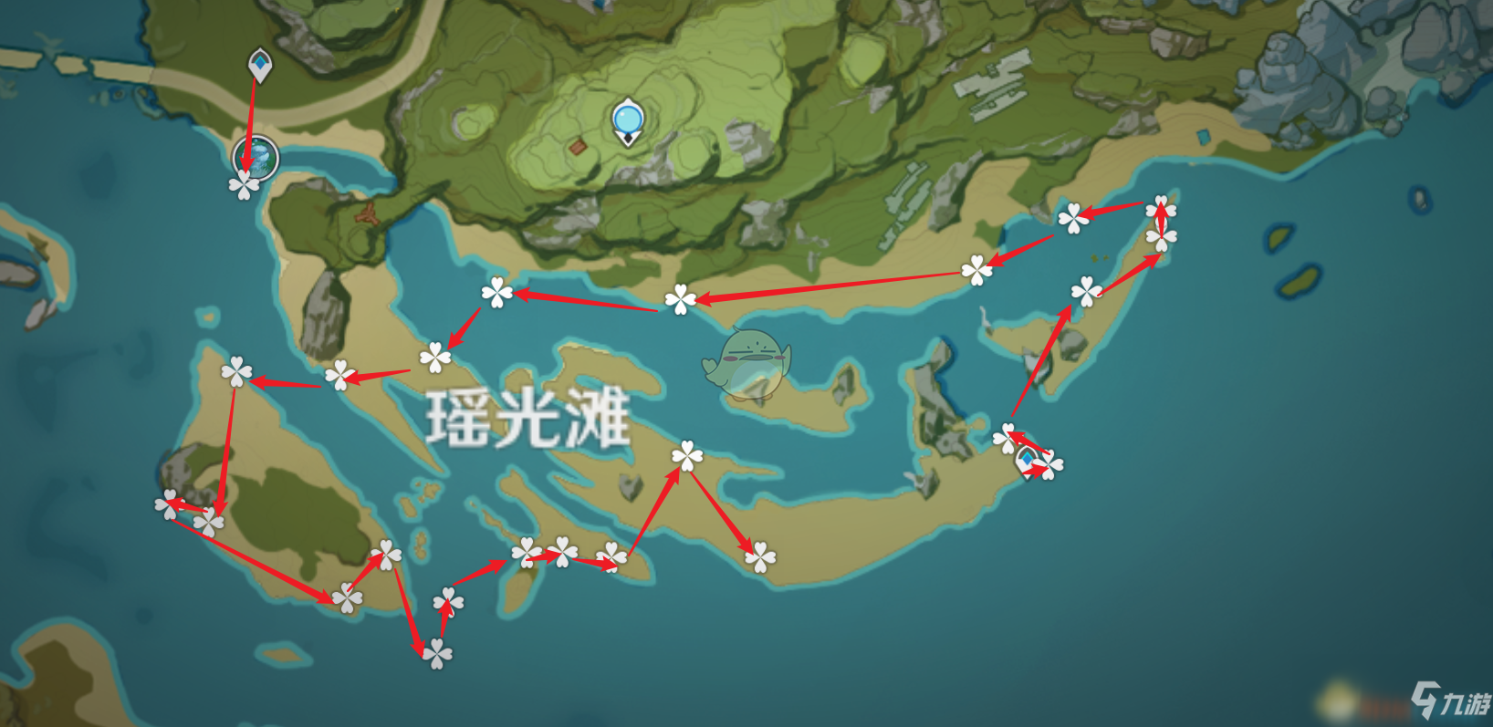 《原神》星螺分布路線圖