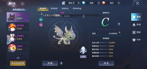 《起源战纪》—宠物系统介绍