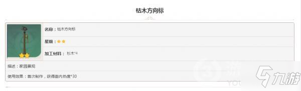原神家具枯木方向标图鉴