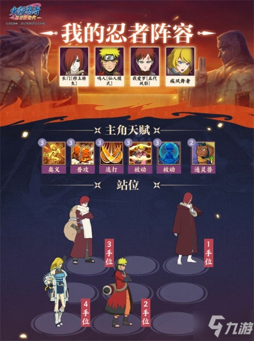 《火影忍者：忍者新世代》我爱罗[五代风影]阵容推荐