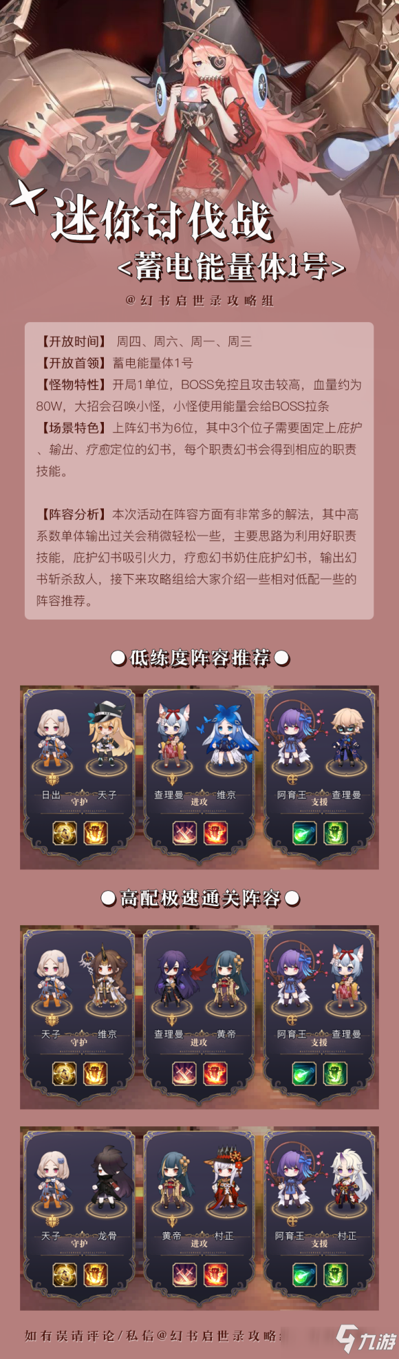 《幻書啟世錄》蓄電能量體1號打法攻略