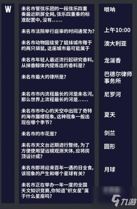 未定事件簿燃動(dòng)潮流夜答案匯總 燃動(dòng)潮流夜大富翁答案大全