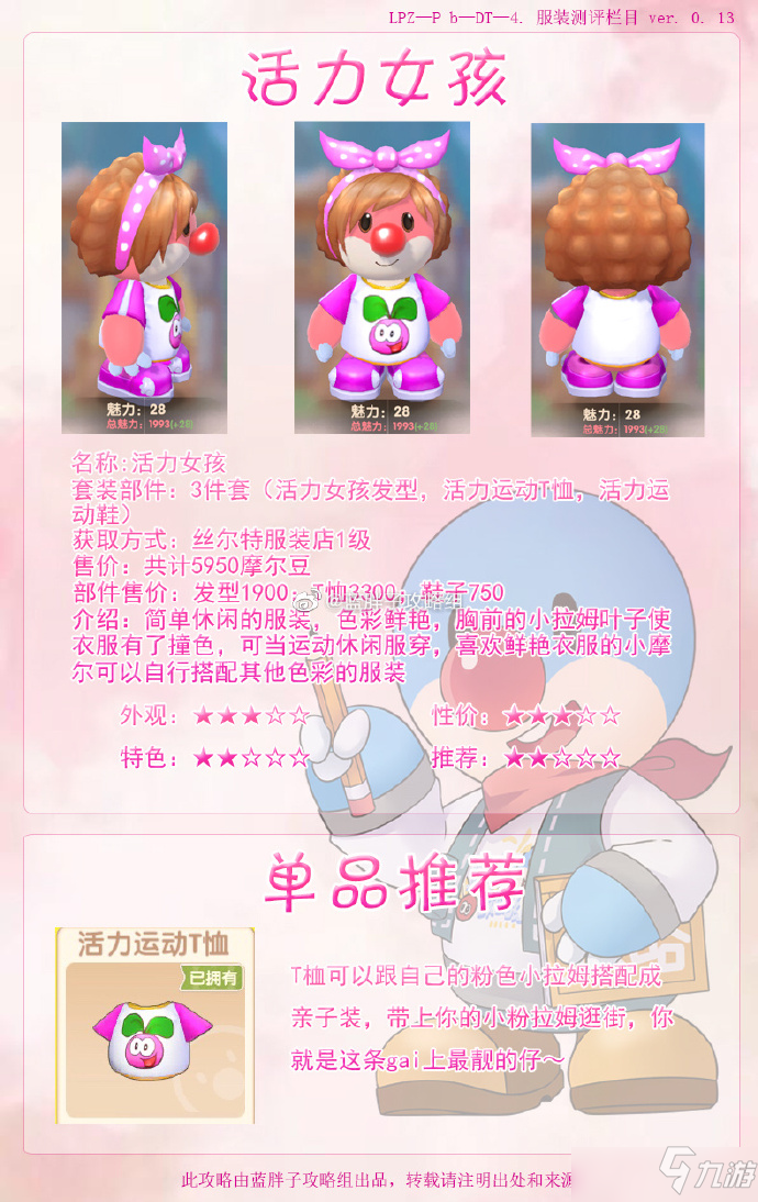 摩尔庄园手游活力女孩套装评测