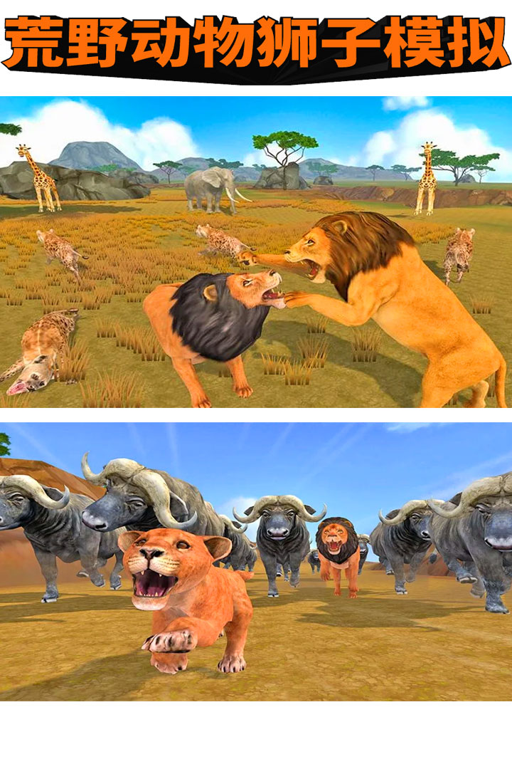 荒野动物狮子模拟