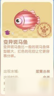 《摩尔庄园手游》变异斑马鱼获取方法
