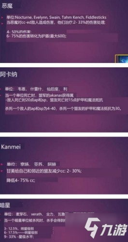 云顶之弈s6羁绊汇总 s6全羁绊效果改动大全