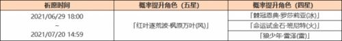 原神枫原万叶up池开放时间介绍 枫原万叶up池什么时候出