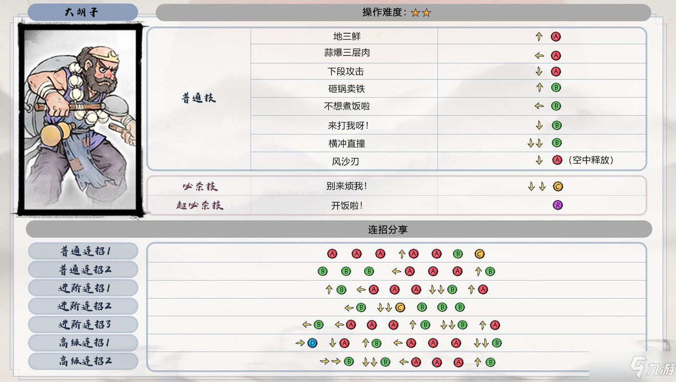 《墨斗》大胡子出招表