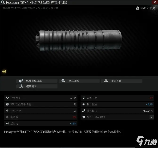 逃離塔科夫0.12.11新增武器配件介紹