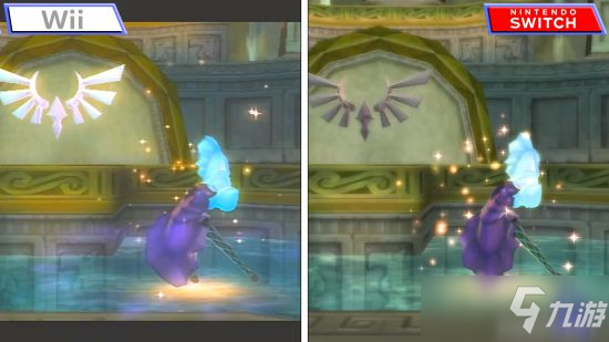 《塞尔达传说天空之剑HD》switch版和Wii版对比：色彩纹理有较大的增强
