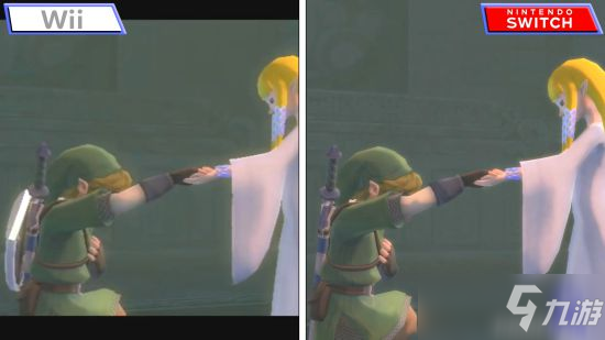 《塞尔达传说天空之剑HD》switch版和Wii版对比：色彩纹理有较大的增强