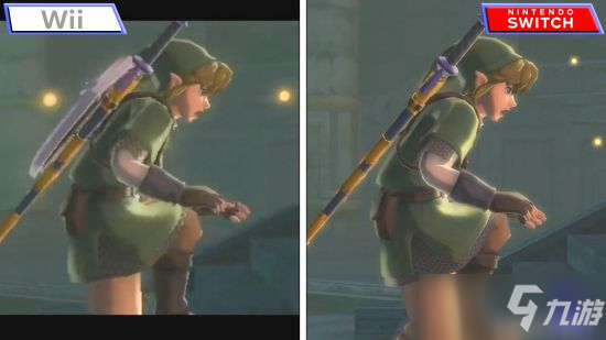 《塞尔达传说天空之剑HD》switch版和Wii版对比：色彩纹理有较大的增强