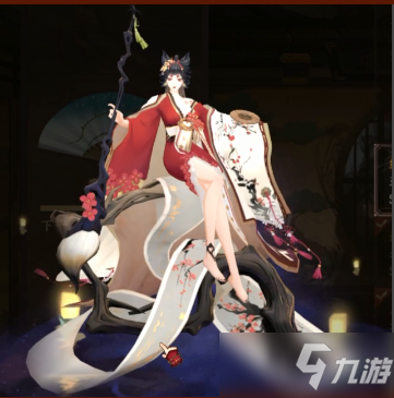 《阴阳师》绘世花鸟卷真红皮肤鉴赏