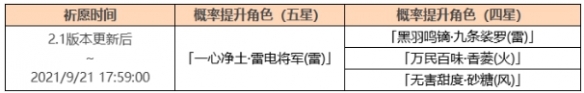 《原神手游》雷神祈愿活动介绍 影寂天下人卡池详情