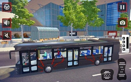 城市公交車停車3D截圖