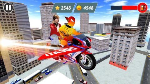蜘蛛英雄自行车飞行截图2