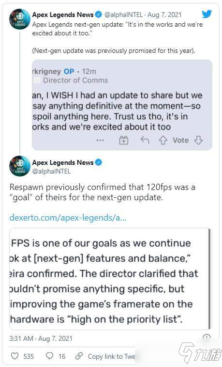 Respawn重申《Apex》次世代更新开发中 目标120帧