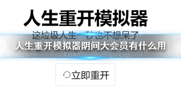 《人生重開模擬器》陰間大會員有什么用 陰間大會員作用介紹