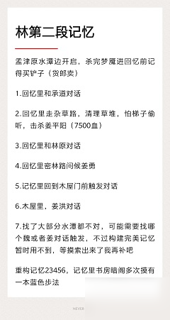 靈歷十八年記憶攻略大全 尋找記憶所有人物圖文攻略匯總