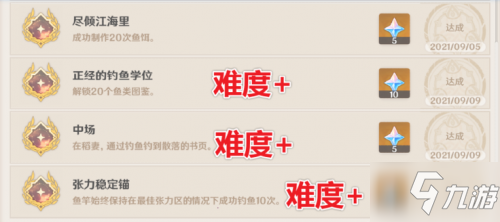 原神钓鱼全成就怎么达成 原神钓鱼全成就/隐藏成就达成条件