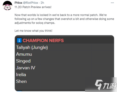 英雄聯(lián)盟11.20版本改動(dòng)有哪些 11.20版本改動(dòng)內(nèi)容預(yù)覽