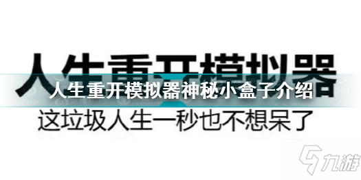 人生重開模擬器神秘小盒子有什么用 人生重開模擬器神秘小盒子介紹