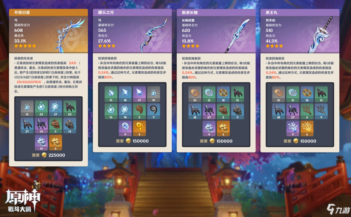 原神2.2新增武器一览