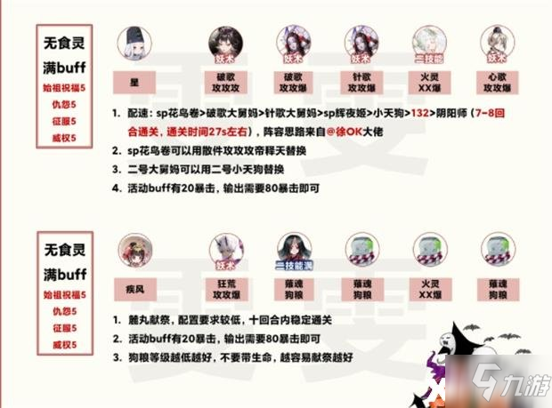 《阴阳师》夜影诡谈满BUFF阵容搭配攻略 游戏小伙伴不可错过