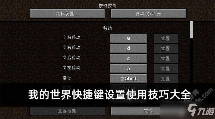 我的世界快捷鍵設(shè)置使用技巧大全